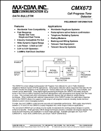 datasheet for CMX673D4 by MX-COM, Inc.