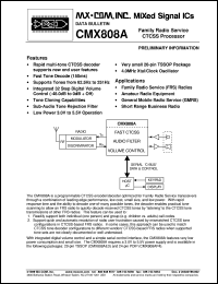 datasheet for CMX808AE2 by MX-COM, Inc.