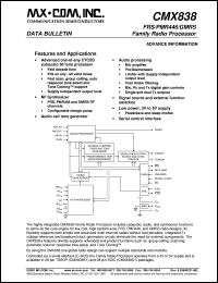 datasheet for CMX838E1 by MX-COM, Inc.