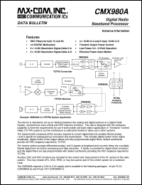 datasheet for CMX980AL6 by MX-COM, Inc.