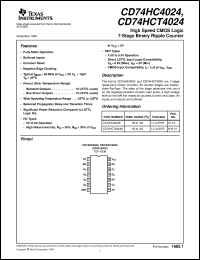 datasheet for CD54HCT4024F3A by Texas Instruments