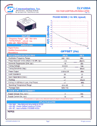 datasheet for CLV1000A by Z-Communications, Inc.