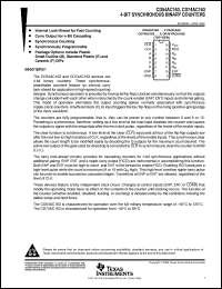 datasheet for CD74AC163E by Texas Instruments