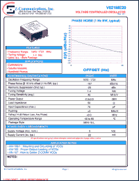 datasheet for V621ME20 by Z-Communications, Inc.