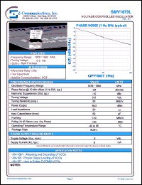 datasheet for SMV1679L by Z-Communications, Inc.