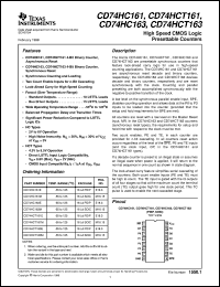 datasheet for CD74HC161M by Texas Instruments