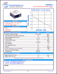 datasheet for V630ME13 by Z-Communications, Inc.