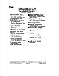 datasheet for PA28F400BL-T150 by Intel Corporation