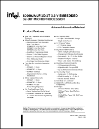 datasheet for TG80960JA-25 by Intel Corporation