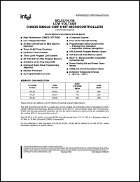 datasheet for TS87L52 by Intel Corporation
