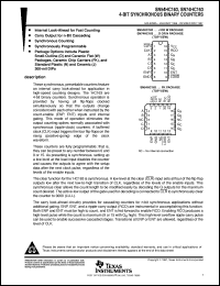 datasheet for SN54HC163J by Texas Instruments