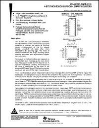 datasheet for SN54HC191J by Texas Instruments