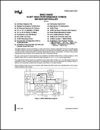 datasheet for MQ80C196KB by Intel Corporation