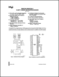 datasheet for MC80C86 by Intel Corporation