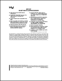 datasheet for N80C187 by Intel Corporation