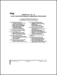datasheet for A80960CA-33 by Intel Corporation