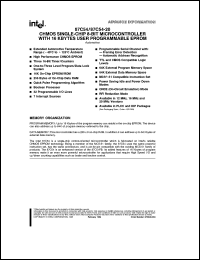 datasheet for P87C54 by Intel Corporation