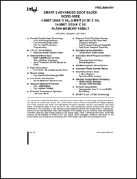 datasheet for TE28F160B3-T120 by Intel Corporation