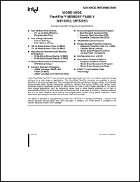 datasheet for TE28F160S3-100 by Intel Corporation