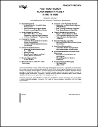 datasheet for DT28F160F3T95 by Intel Corporation