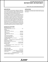 datasheet for M37902FCMHP by Mitsubishi Electric Corporation, Semiconductor Group
