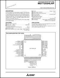 datasheet for M37735S4LHP by Mitsubishi Electric Corporation, Semiconductor Group