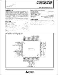 datasheet for M37733S4LHP by Mitsubishi Electric Corporation, Semiconductor Group