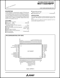 datasheet for M37733S4BFP by Mitsubishi Electric Corporation, Semiconductor Group
