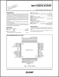 datasheet for M37733EHLXXXHP by Mitsubishi Electric Corporation, Semiconductor Group