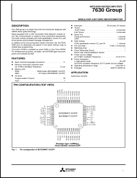 datasheet for M37630E4FS by Mitsubishi Electric Corporation, Semiconductor Group
