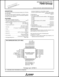 datasheet for M37540RSS by Mitsubishi Electric Corporation, Semiconductor Group