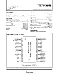 datasheet for M37534E8SP by Mitsubishi Electric Corporation, Semiconductor Group