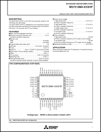 datasheet for M37515M4-XXXHP by Mitsubishi Electric Corporation, Semiconductor Group