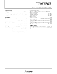 datasheet for M37510M6-XXXFP by Mitsubishi Electric Corporation, Semiconductor Group