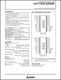 datasheet for M37478E8FP by Mitsubishi Electric Corporation, Semiconductor Group