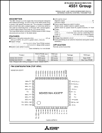 datasheet for M34551M4-XXXFP by Mitsubishi Electric Corporation, Semiconductor Group