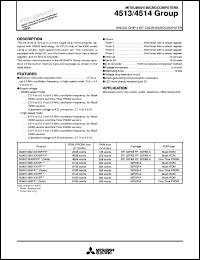 datasheet for M34513M8-XXXFP by Mitsubishi Electric Corporation, Semiconductor Group