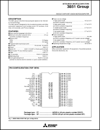 datasheet for M38514E6FP by Mitsubishi Electric Corporation, Semiconductor Group