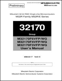 datasheet for M32170F3VWG by Mitsubishi Electric Corporation, Semiconductor Group