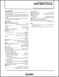 datasheet for M38039MC-XXXSP by Mitsubishi Electric Corporation, Semiconductor Group