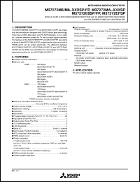 datasheet for M37272M6-XXXSP by Mitsubishi Electric Corporation, Semiconductor Group