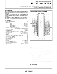 datasheet for M37221M6-XXXSP by Mitsubishi Electric Corporation, Semiconductor Group
