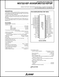 datasheet for M37221EF-XXXSP by Mitsubishi Electric Corporation, Semiconductor Group