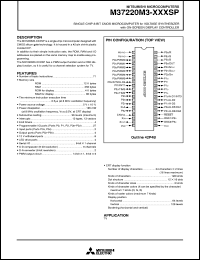 datasheet for M37220M3-XXXSP by Mitsubishi Electric Corporation, Semiconductor Group