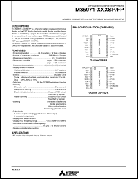 datasheet for M35071-XXXSP by Mitsubishi Electric Corporation, Semiconductor Group