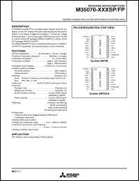 datasheet for M35070-XXXFP by Mitsubishi Electric Corporation, Semiconductor Group