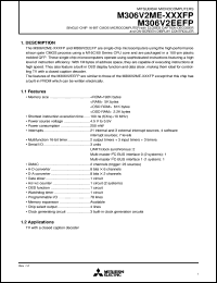 datasheet for M306V2EEFP by Mitsubishi Electric Corporation, Semiconductor Group