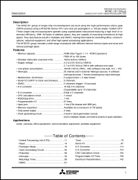 datasheet for M30612SAGP by Mitsubishi Electric Corporation, Semiconductor Group