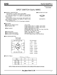 datasheet for NJG1524PC1 by New Japan Radio Co., Ltd. (JRC)