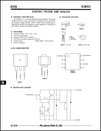 datasheet for NJM431U by New Japan Radio Co., Ltd. (JRC)